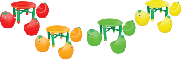 Conjunto Mesa e Banquetas Frutas
