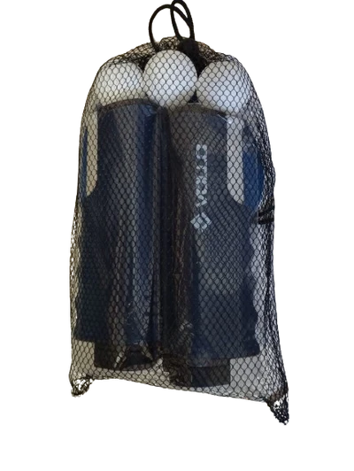 Kit 2 Raquete, 3 bolinhas e 1 rede Retratil Tênis de Mesa
