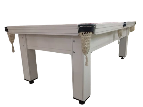Mesa de Sinuca Elite FS Branca com Redinhas 2.20x1,20m.