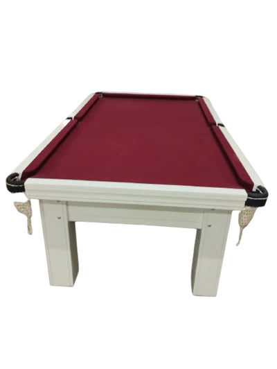 Mesa de Sinuca Elite FS Branca com Redinhas 2.20x1,20m.